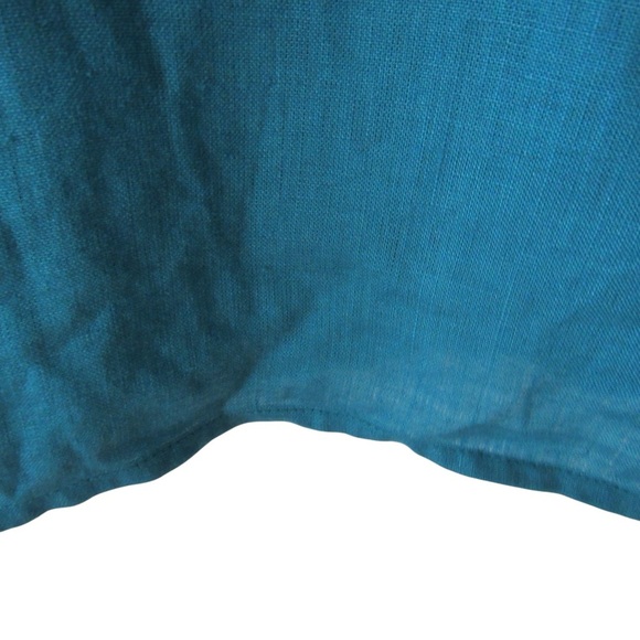 Dana Bachman Turquoise Blue Linen Tank Top 20 Lagenlook Breathable Vintage - Picture 5 of 9